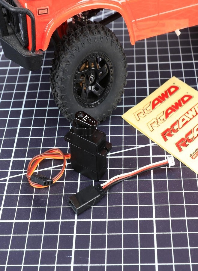 RCAWD 1KG Metal Tooth Servo with 21T Servo Arm for CR18P Rock Van CR18P Trail Hunter CR18P Rock Van EVO CR18P EVO Harvest CR18P EVO Trail Hunter Parts Black - Image 4